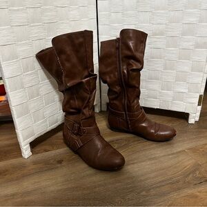 Tall brown boots